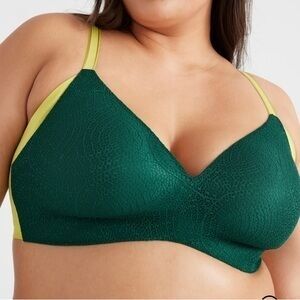Knix Green and Yellow Bra